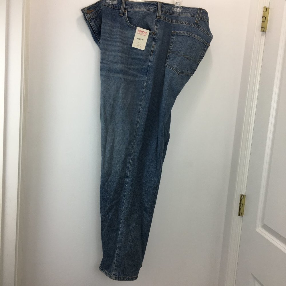 NEW Signature By Levi Strauss & Co Mens Bootcut Blue Denim Jeans 50 X 30